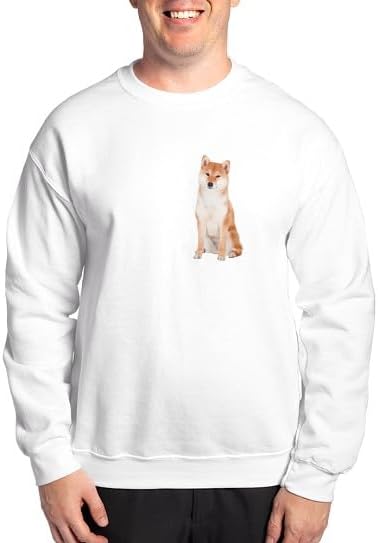 CafePress Shiba Inu Dad Sweatshirt Classic Crew Neck Light Sweatshirt - White