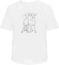 Azeeda 'Pair of Goats' Unisex Cotton T-Shirt (TA025503) - White