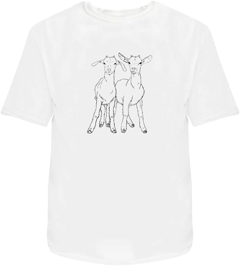 Azeeda 'Pair of Goats' Unisex Cotton T-Shirt (TA025503) - White