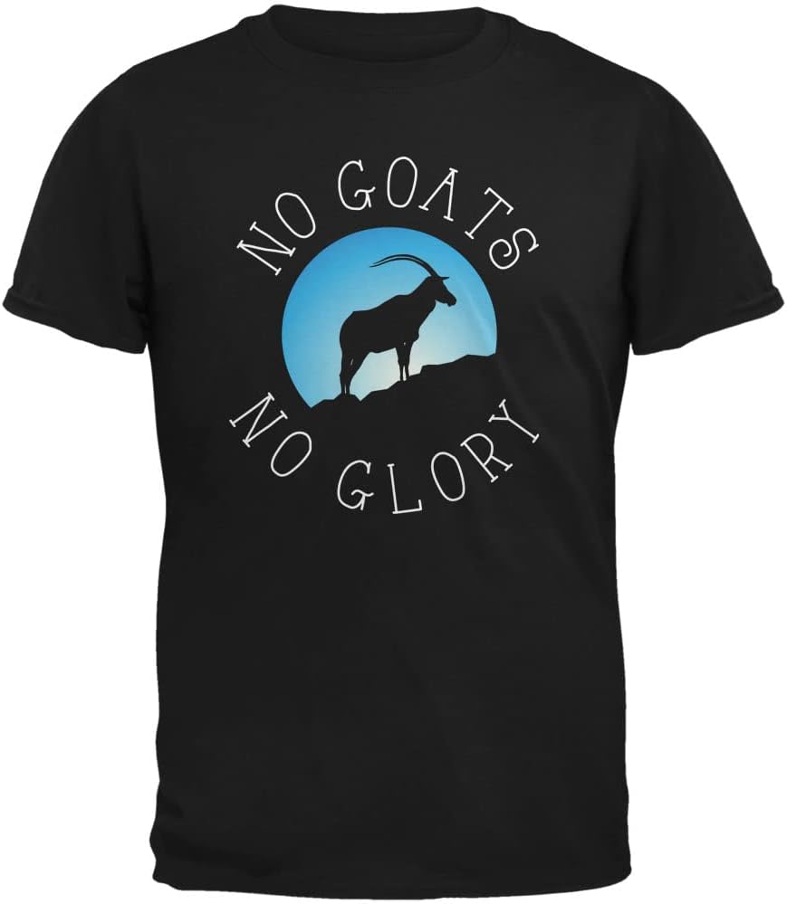 No Guts Goats No Glory Black Adult T-Shirt - Black