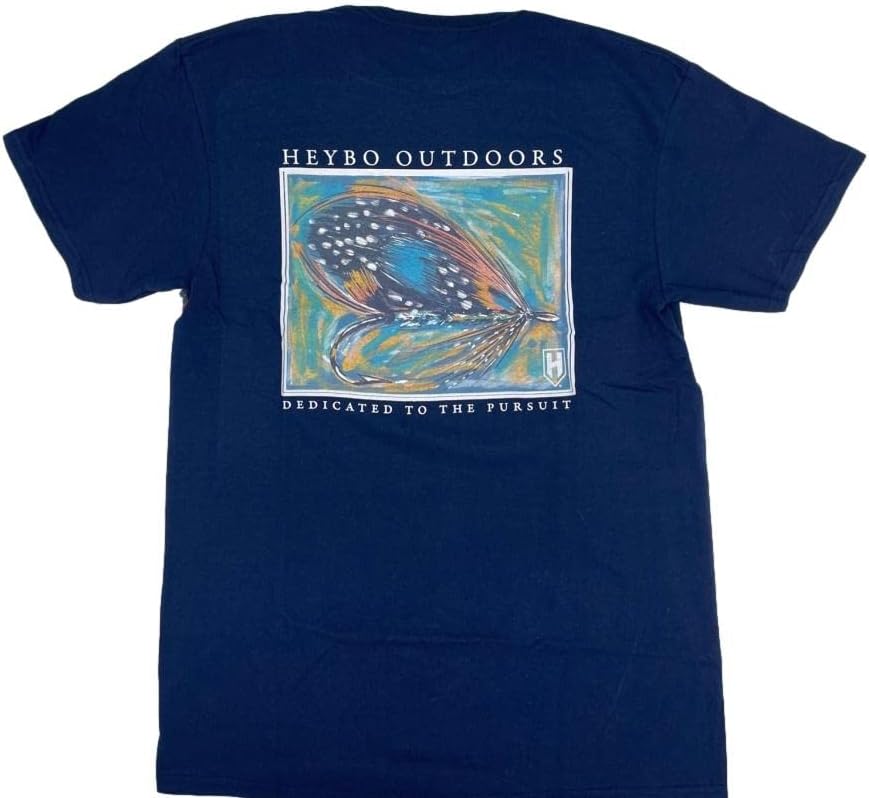 Heybo Freshwater Fishing SS T-Shirt, Freshwater Life T-Shirt Outdoors - Navy