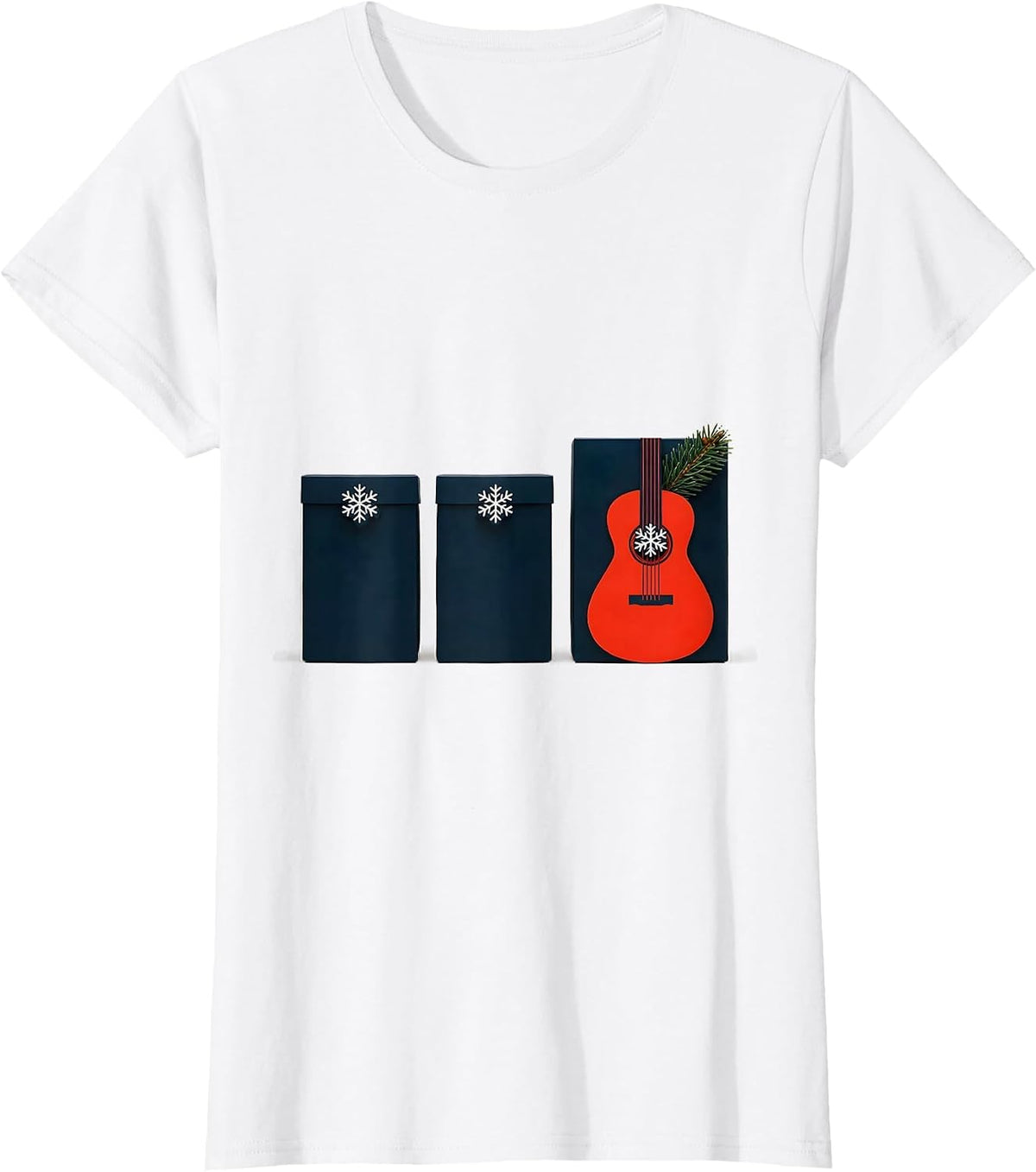 Geometric Gift Parcels Russian Heritage Novelty Christmas T-Shirt - White
