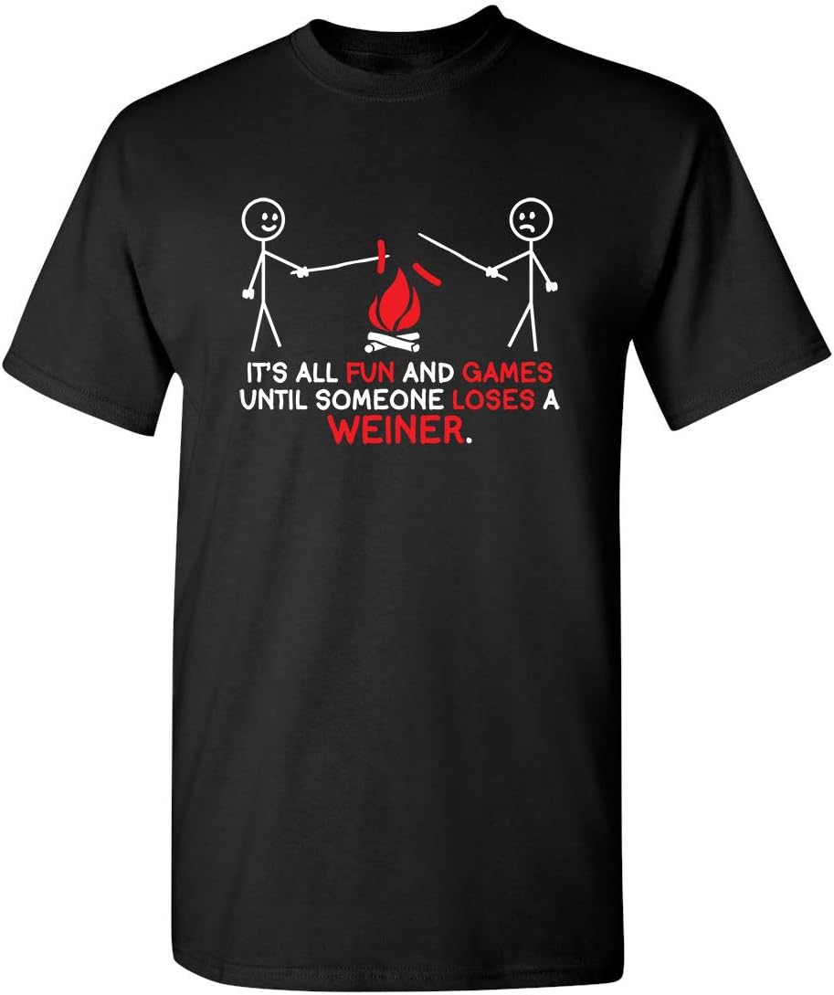 Men's Graphic Tees Novelty Sarcastic Humor Comedy Retro Very Funny T Shirts - Adult Black