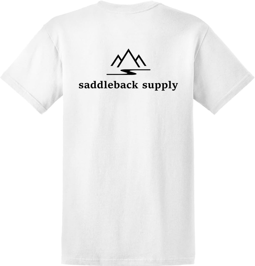 Saddleback Supply Men's Short Sleeve Heavy T-Shirt Collection - White \/ Black Original Logo