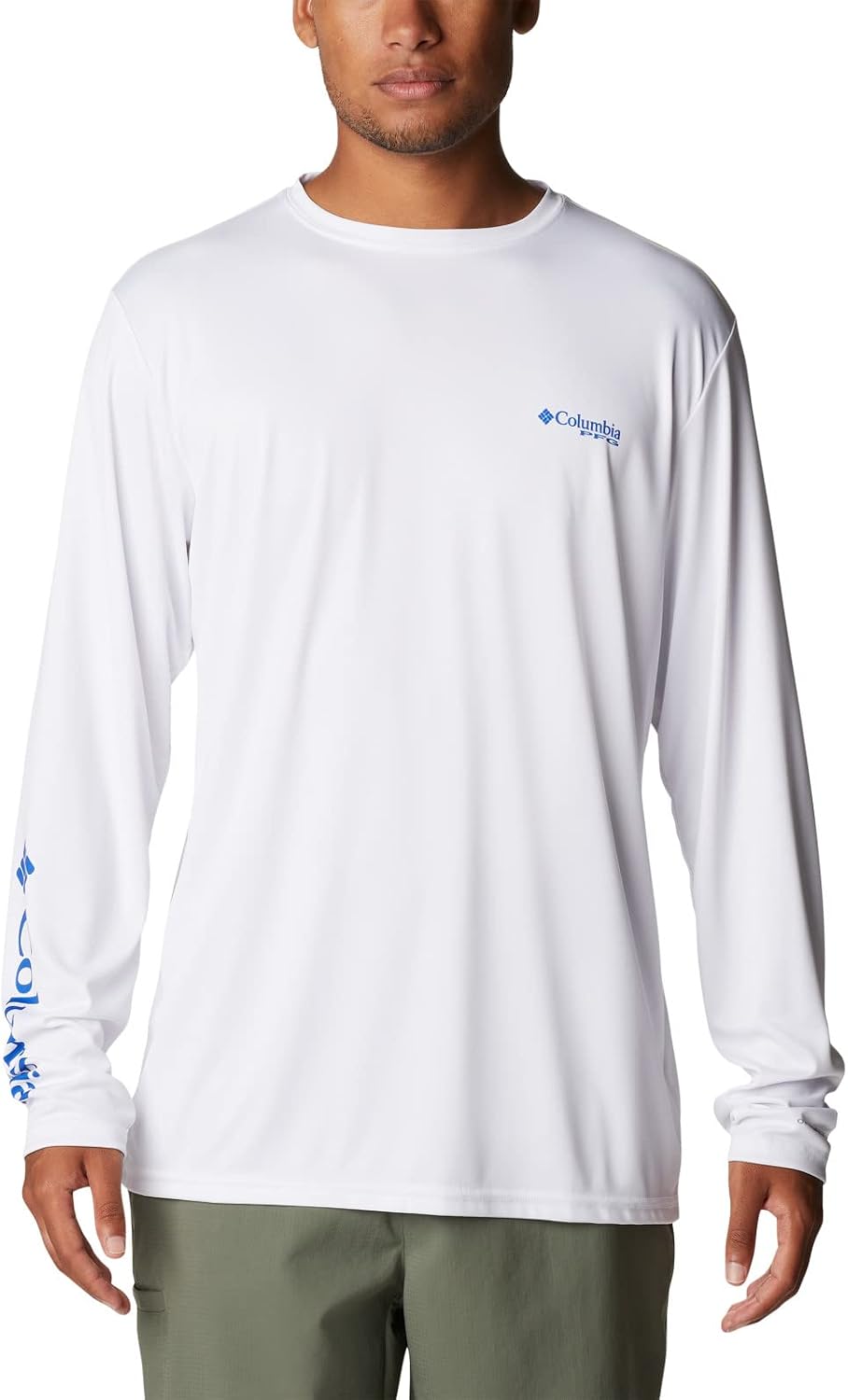 Columbia Men's Terminal Tackle PFG Fotw Classic Long Sleeve - White\/Bass