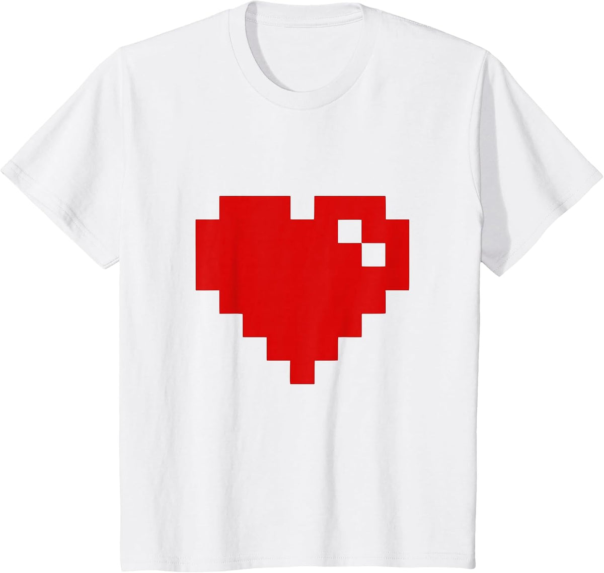 Pixel Heart Retro Love Pixel Heart T-Shirt - White