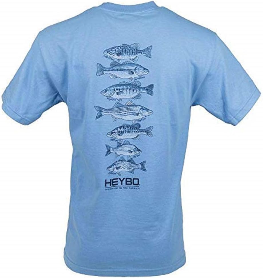 Heybo Freshwater Fishing SS T-Shirt, Freshwater Life T-Shirt Outdoors - Baby Blue