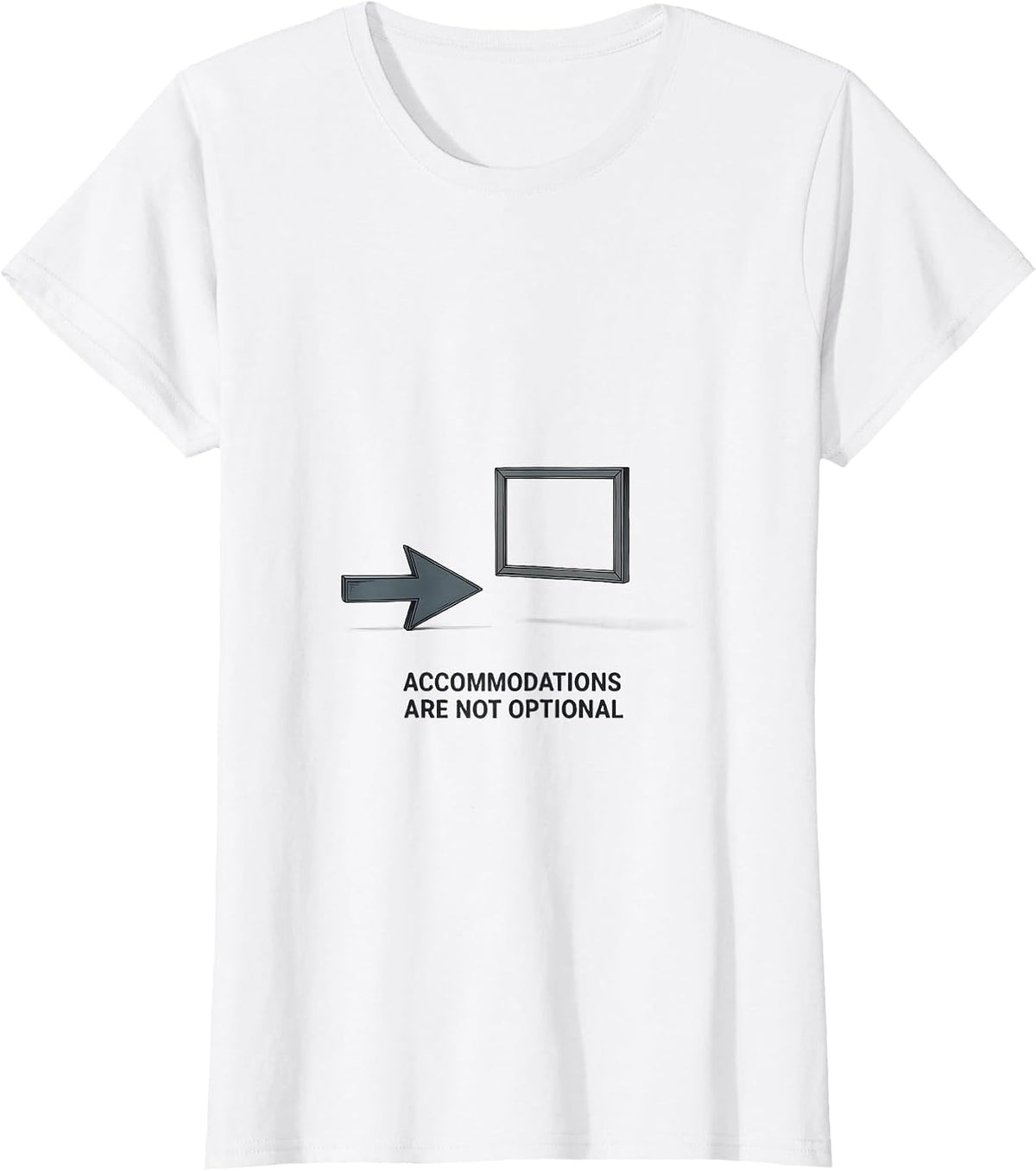 Accommodations Are Not Optional Funny Special Education T-Shirt - White