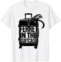 Men's Ferret In The Suitcase Funny Ferret Lover Gift Christmas T-Shirt - White