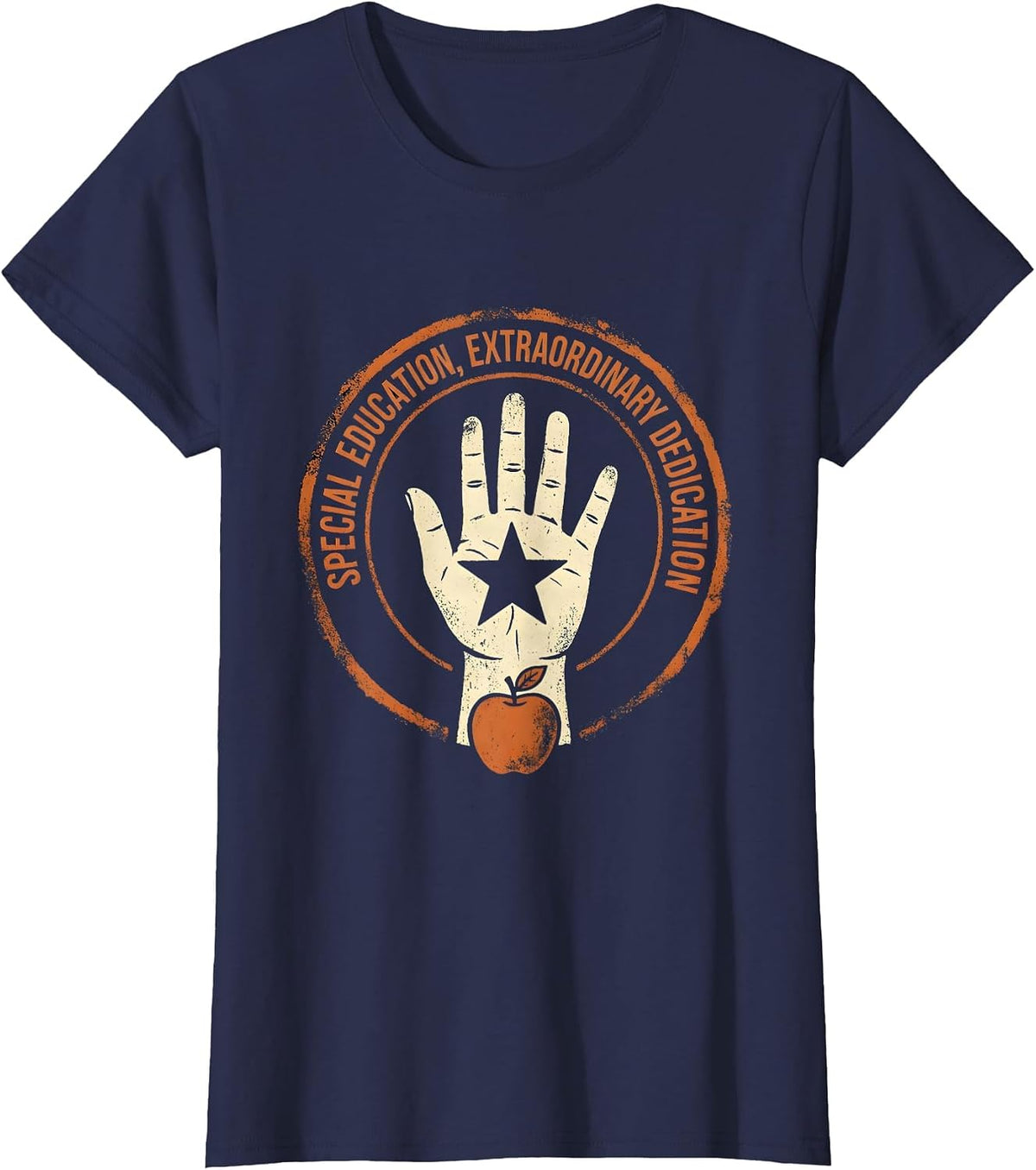 Women's Special Education Extraordinary Dedication Teacher T-Shirt - Navy Blue