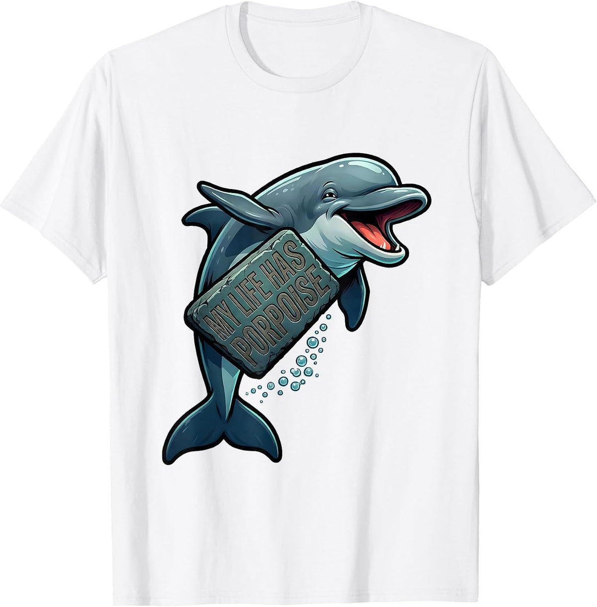 Men's My Life Has Porpoise Cute Future Marine Biologist Gift T-Shirt - White