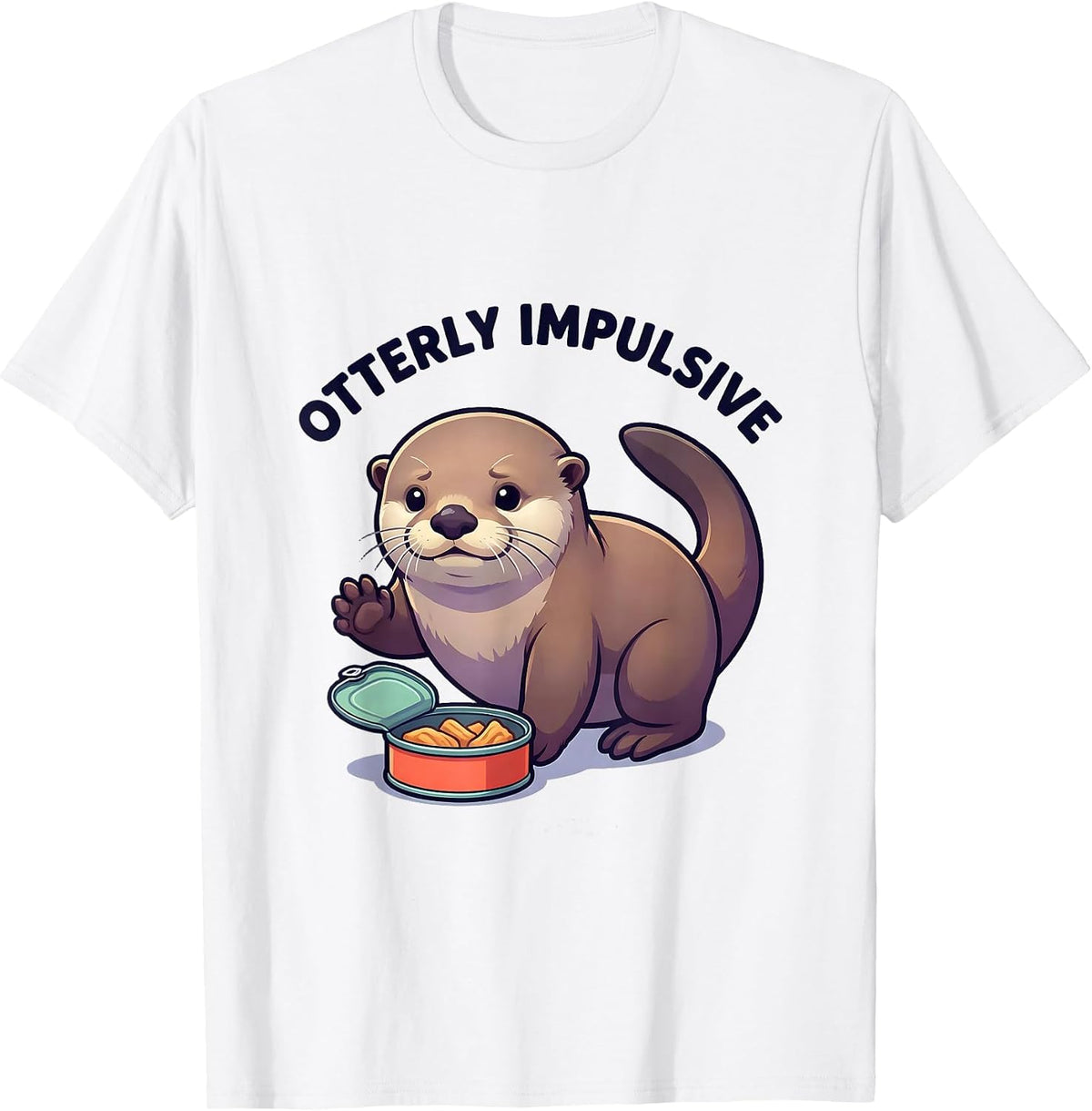 Otterly Impulsive Cute Kawaii Otter Lover Gift T-Shirt - White