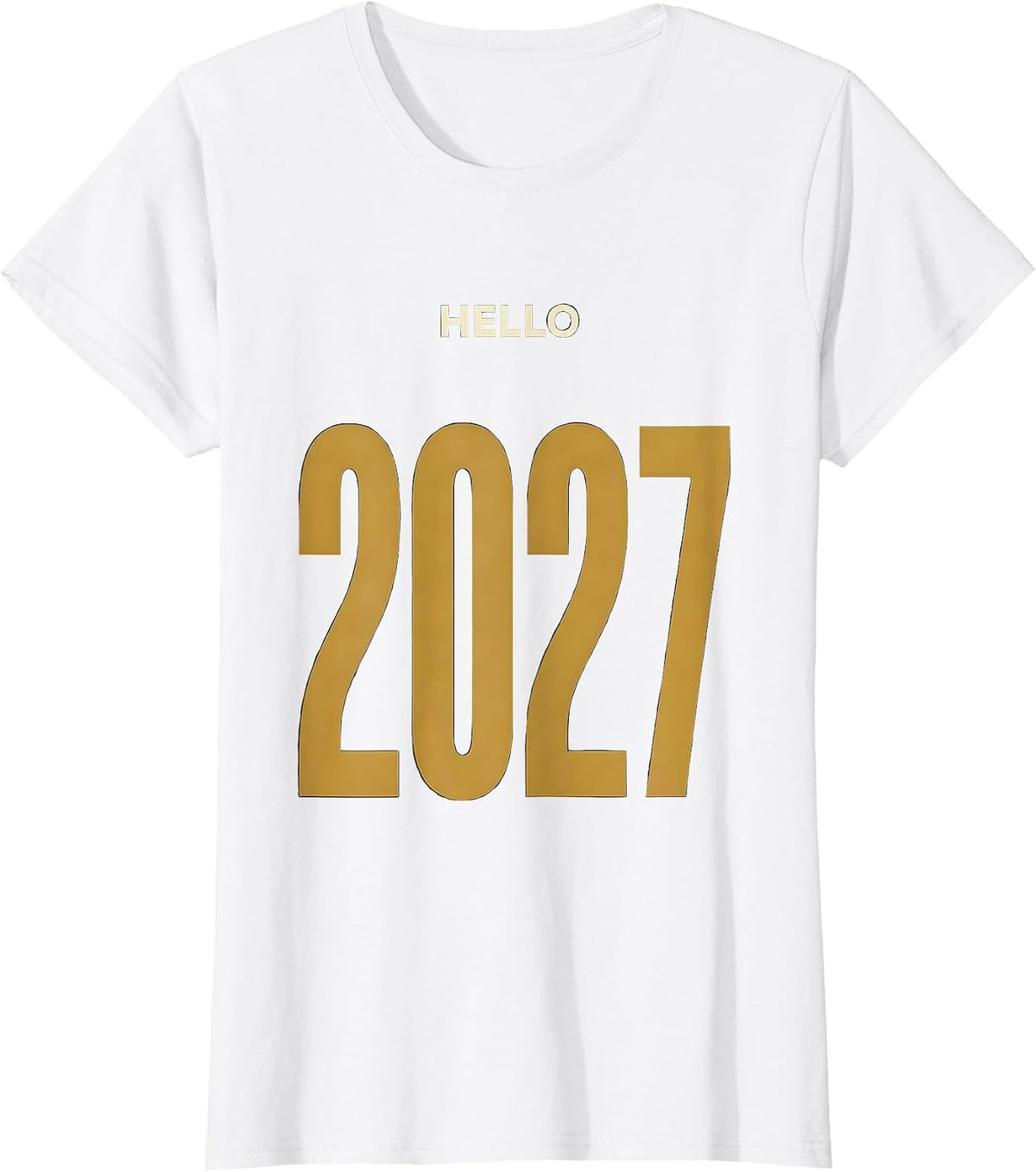 Hello 2027 Family Matching New Year Eve Warm Cozy Holiday T-Shirt - White