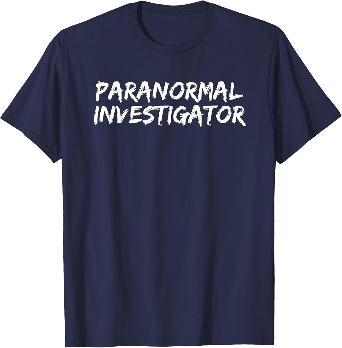 Paranormal Investigator Ghost Hunting EVP Halloween T-Shirt - Navy Blue
