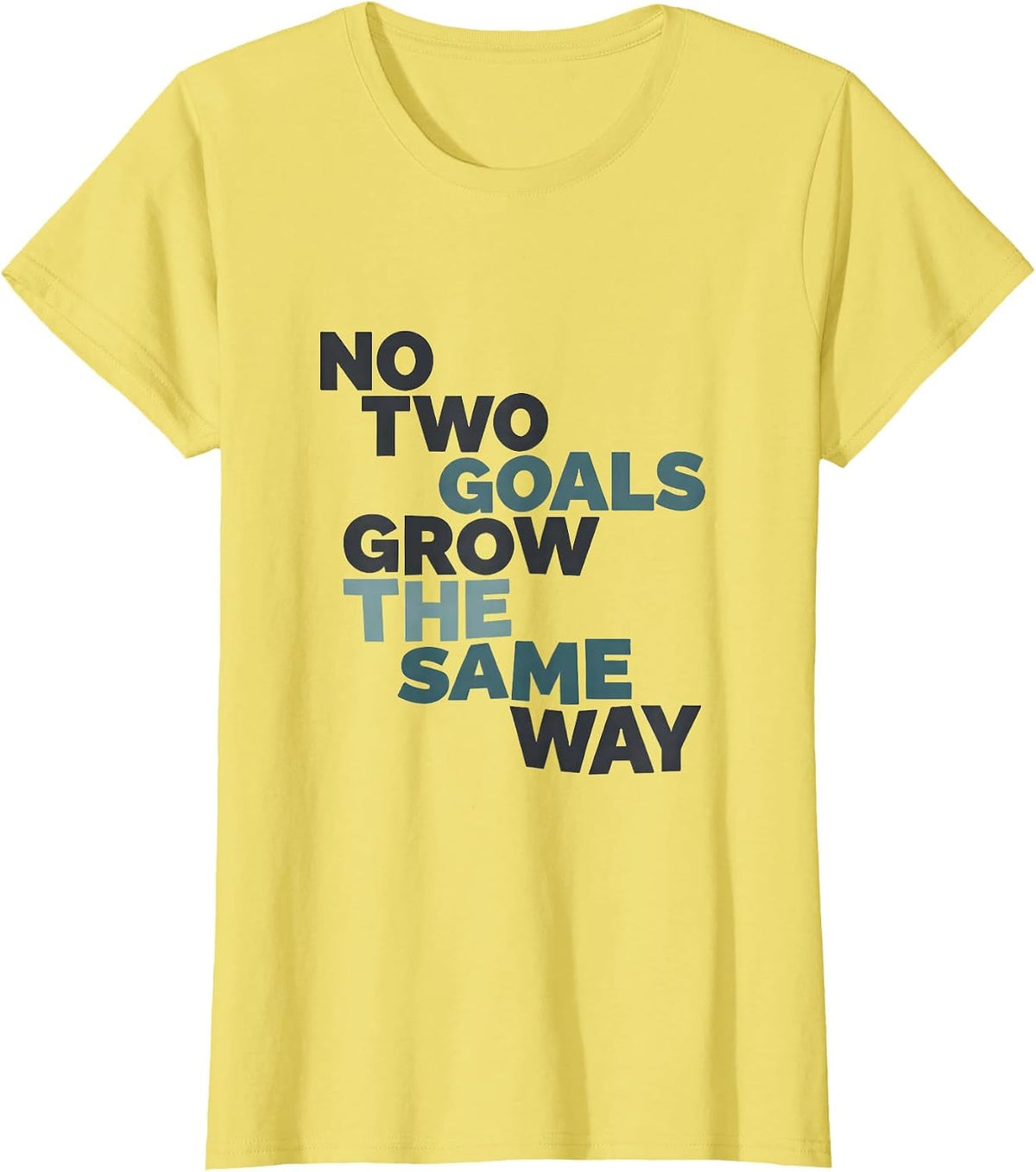 No Two Goals Grow The Same Way Special Education Teacher T-Shirt - Lemon Yellow