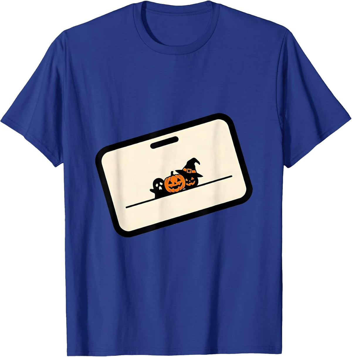 Men's Costume Label Tiny Creature Teacher Halloween Humor T-Shirt - Royal Blue