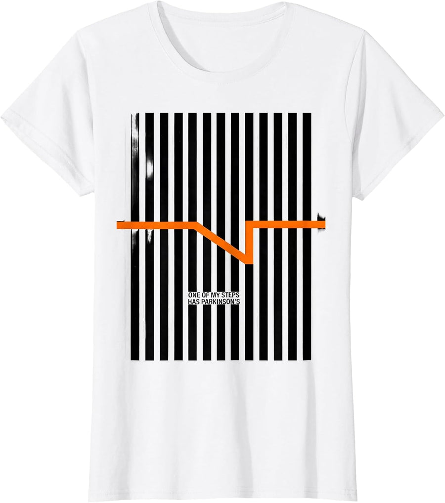 Women's One Of My Steps Has Parkinson's Awareness Support Defiant T-Shirt - White