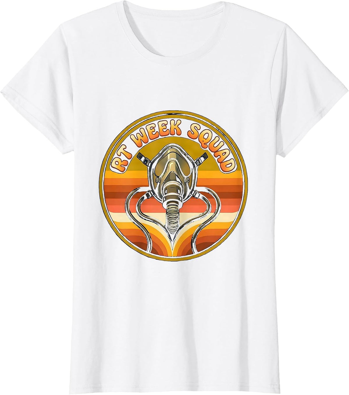 RT Week Squad Retro 70s Respiratory Therapist Care Week T-Shirt - White