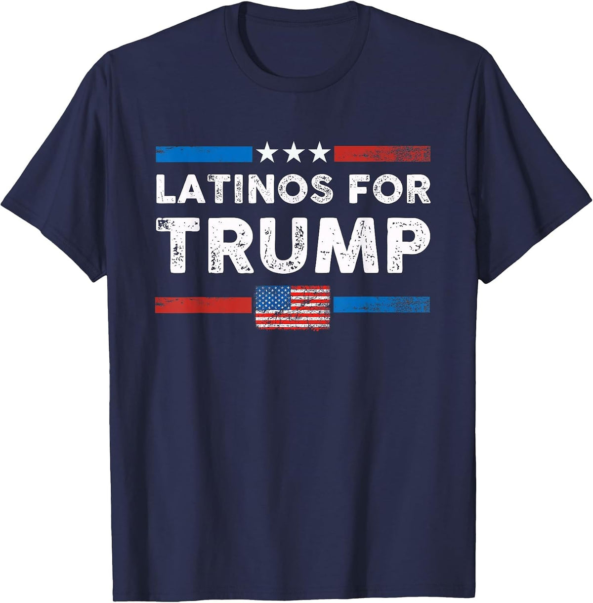 Latinos for Trump 2024 - President Election Trump Vance 2024 T-Shirt - Navy Blue