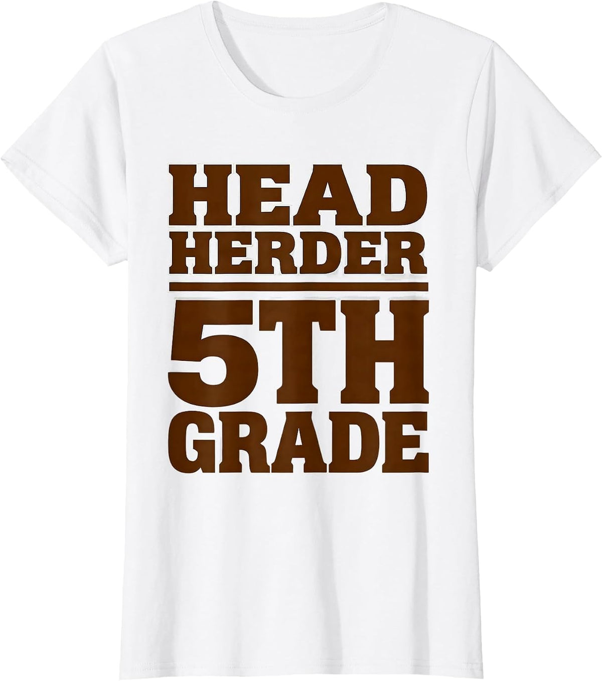 Head Herder 5th Grade Western Cowboy Teacher Back To School T-Shirt - White