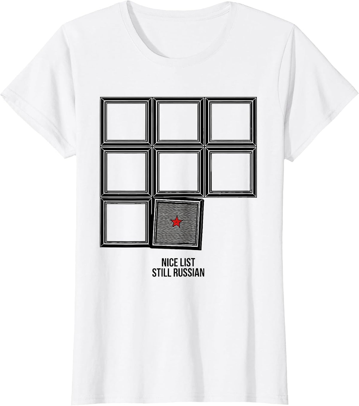 Nice List, Still Russian Funny Russian Heritage Christmas T-Shirt - White