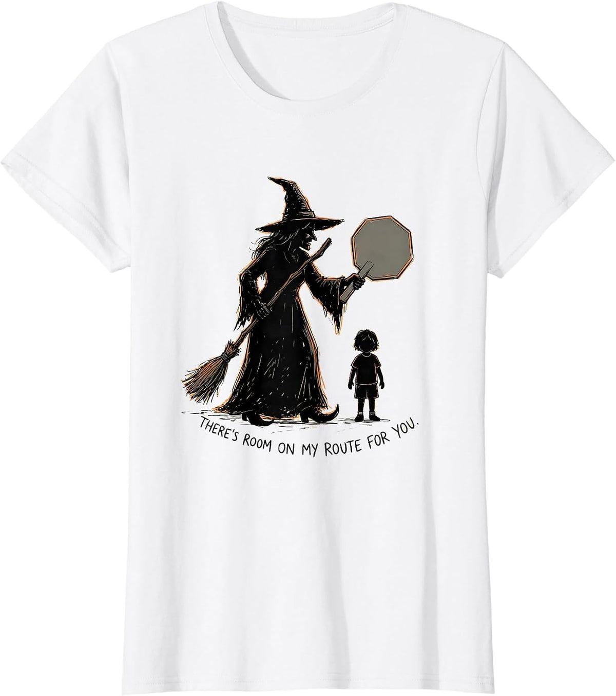 There's Room On My Route For You Funny Halloween Teacher T-Shirt - White