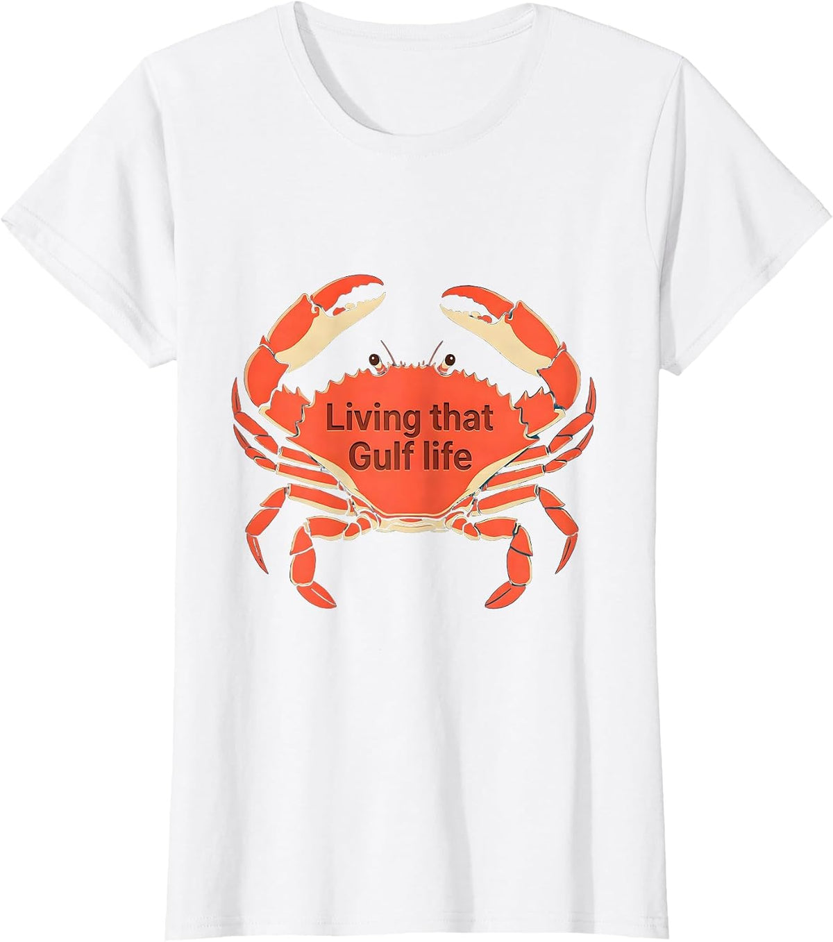 Women's Living That Gulf Life Gulf of Mexico Design T-Shirt - White