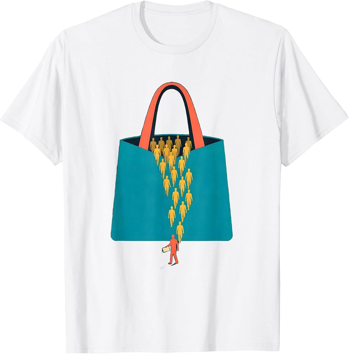 Men's Oversized Tote Bag Social Worker Workplace Humor T-Shirt - White