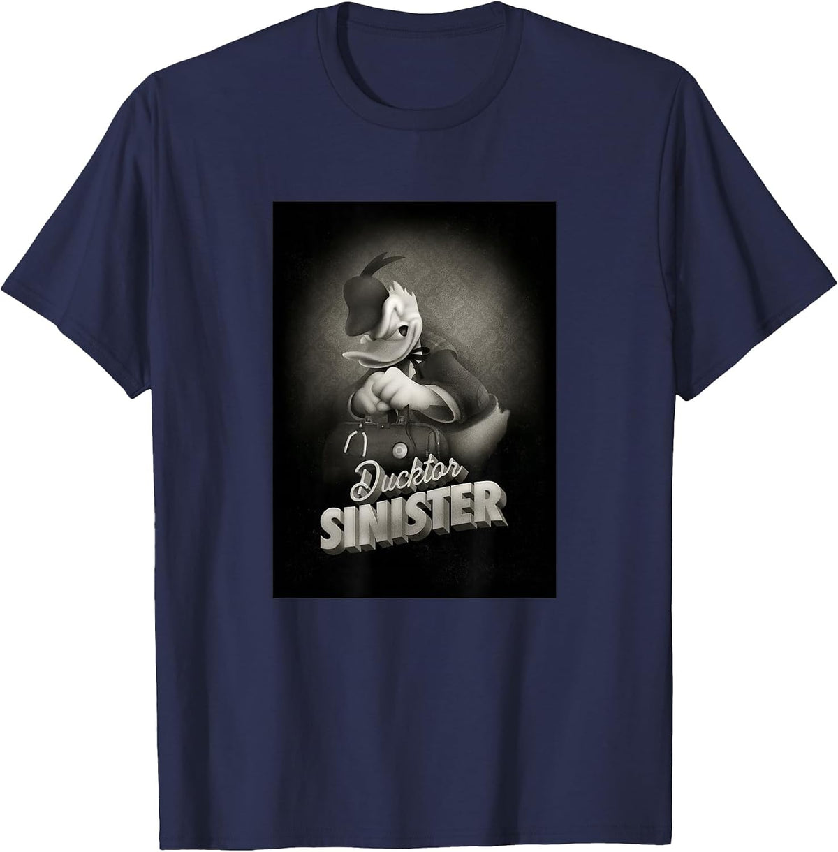 Disney Mickey and Friends Halloween Ducktor Sinister Donald T-Shirt - Navy Blue