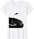 Women's Basset Hound Sprawled Funny Dog Lover Humor T-Shirt - White
