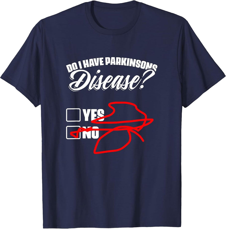 PD Patients Funny Parkinson's Disease Warrior T-Shirt - Navy Blue