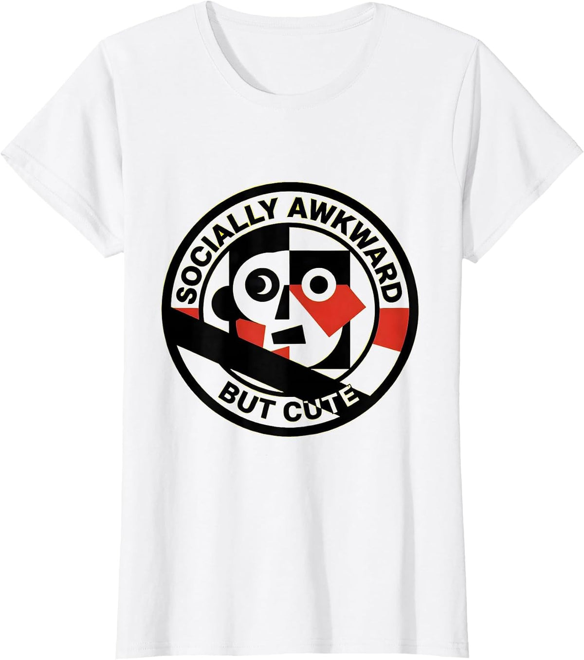 Socially Awkward But Cute Funny Humor Design T-Shirt - White