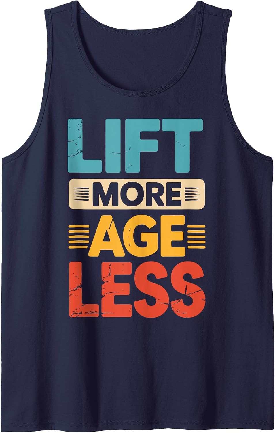 Lift More Age Less Tank Top - Navy Blue