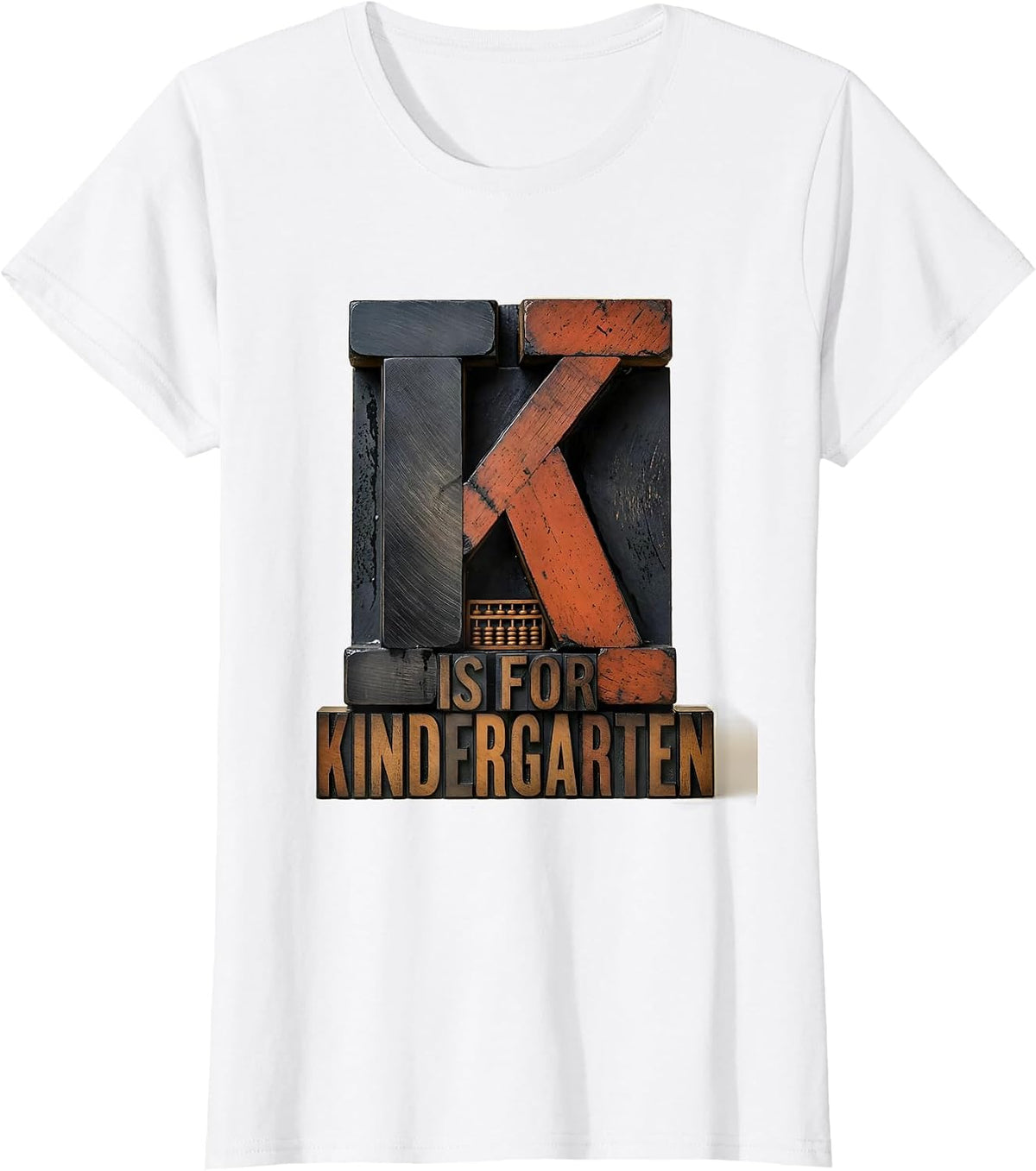 Women's K Is For Kindergarten Teacher Back To School Kinder Humor T-Shirt - White