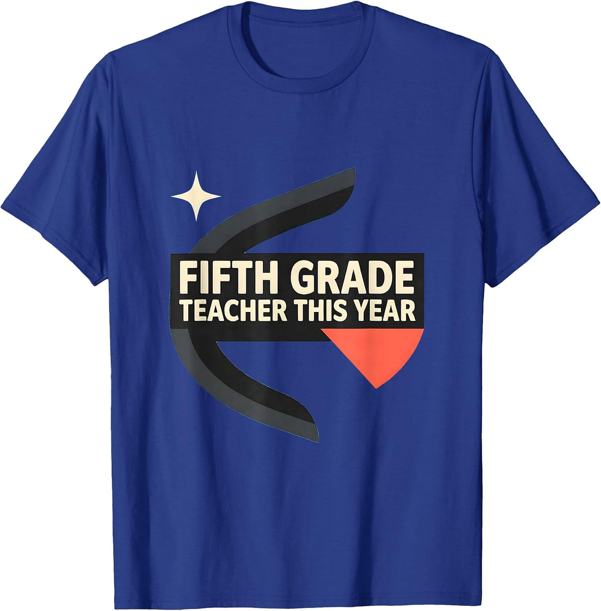 Men's Fifth Grade Teacher This Year Midcentury Modern Back T-Shirt - Royal Blue