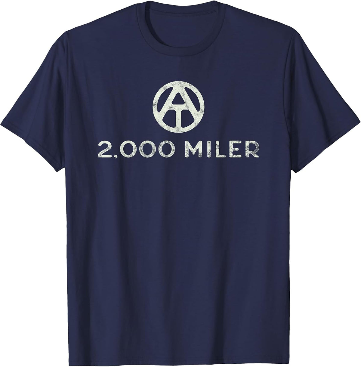 2,000 Miler Appalachian Trail Section Hiker Thru-Hiker T-Shirt - Navy Blue