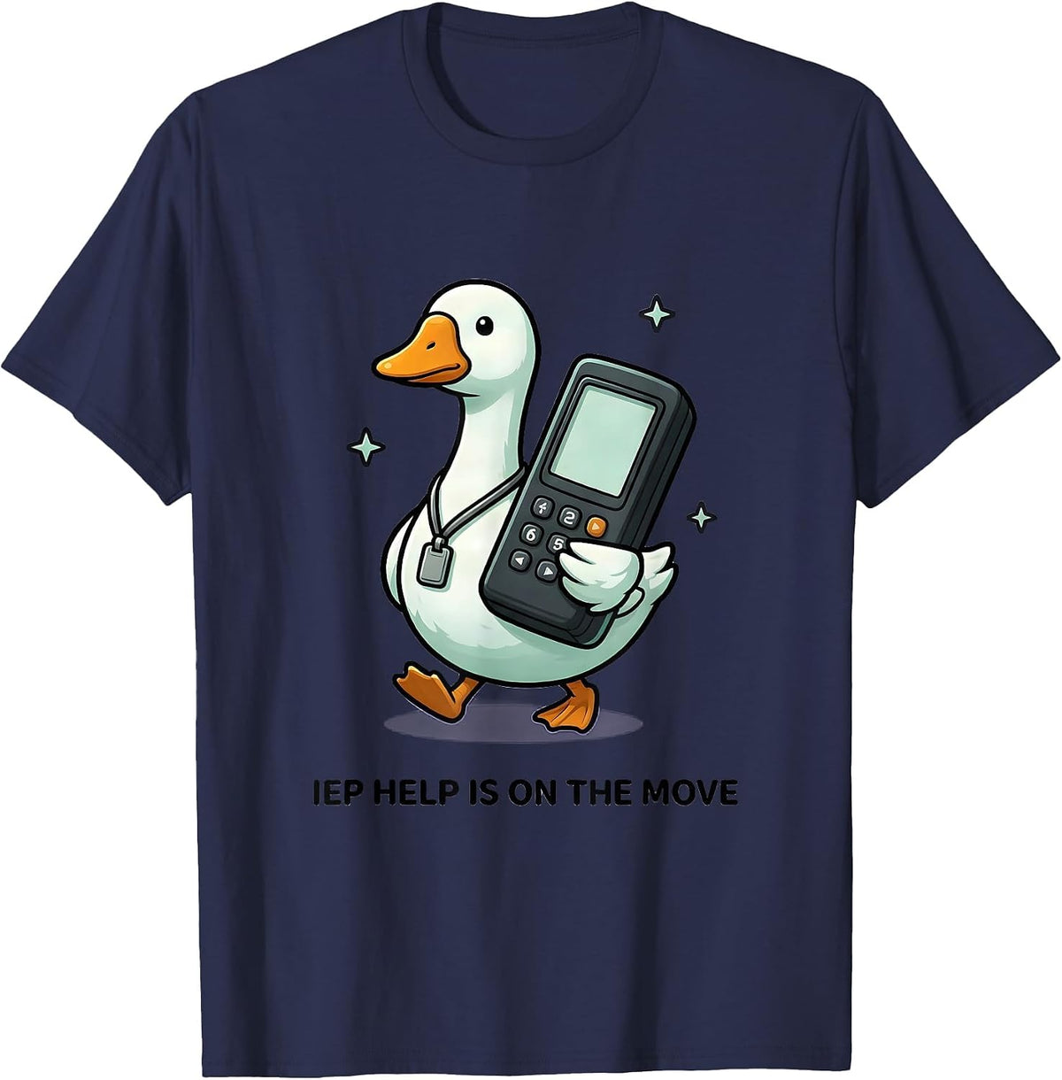 IEP Help Is On The Move Cute Kawaii Special Education T-Shirt - Navy Blue