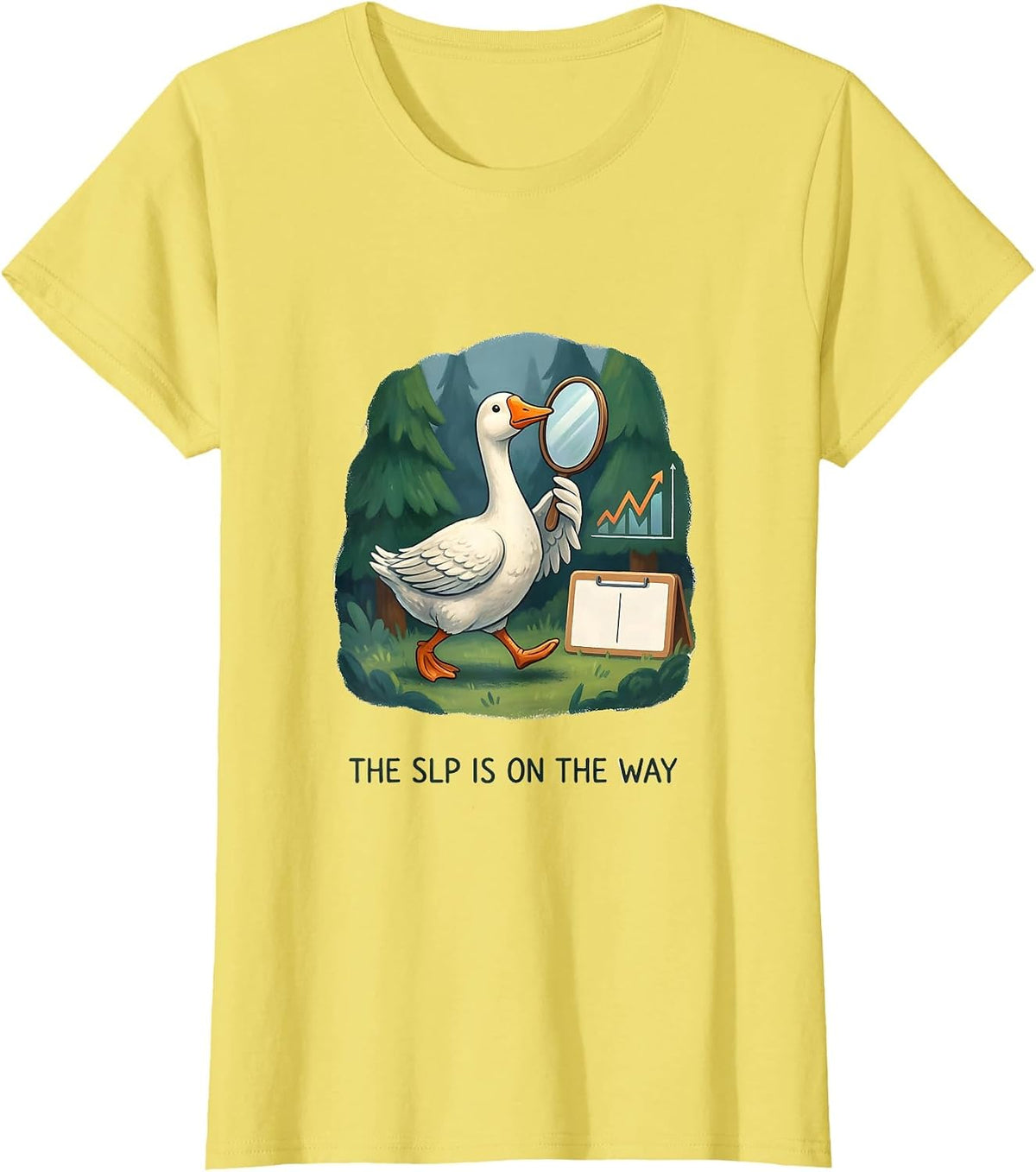 Women's The SLP Is On The Way Funny Special Education Teacher T-Shirt - Lemon Yellow