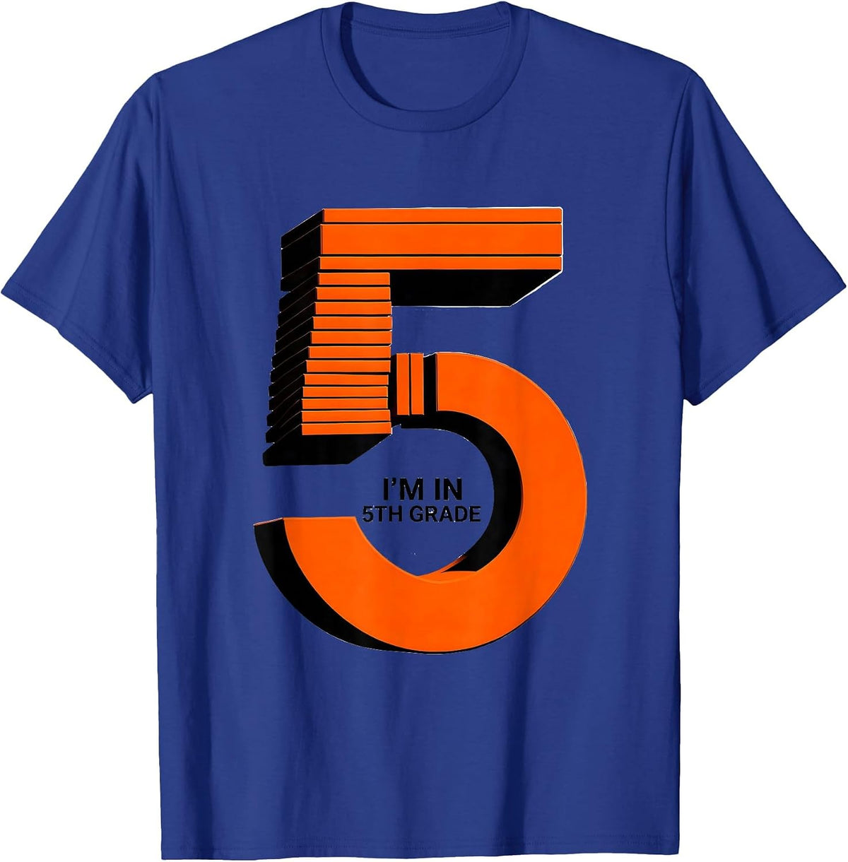 Men's I'm In 5th Grade Geometric Back To School Teacher Student T-Shirt - Royal Blue