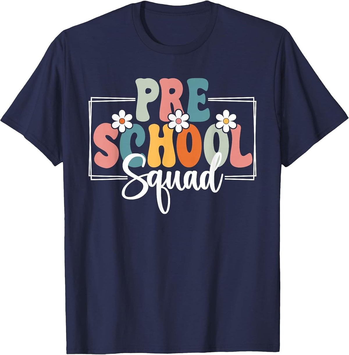 Preschool Squad Back to School Preschool Crew T-Shirt - Navy Blue