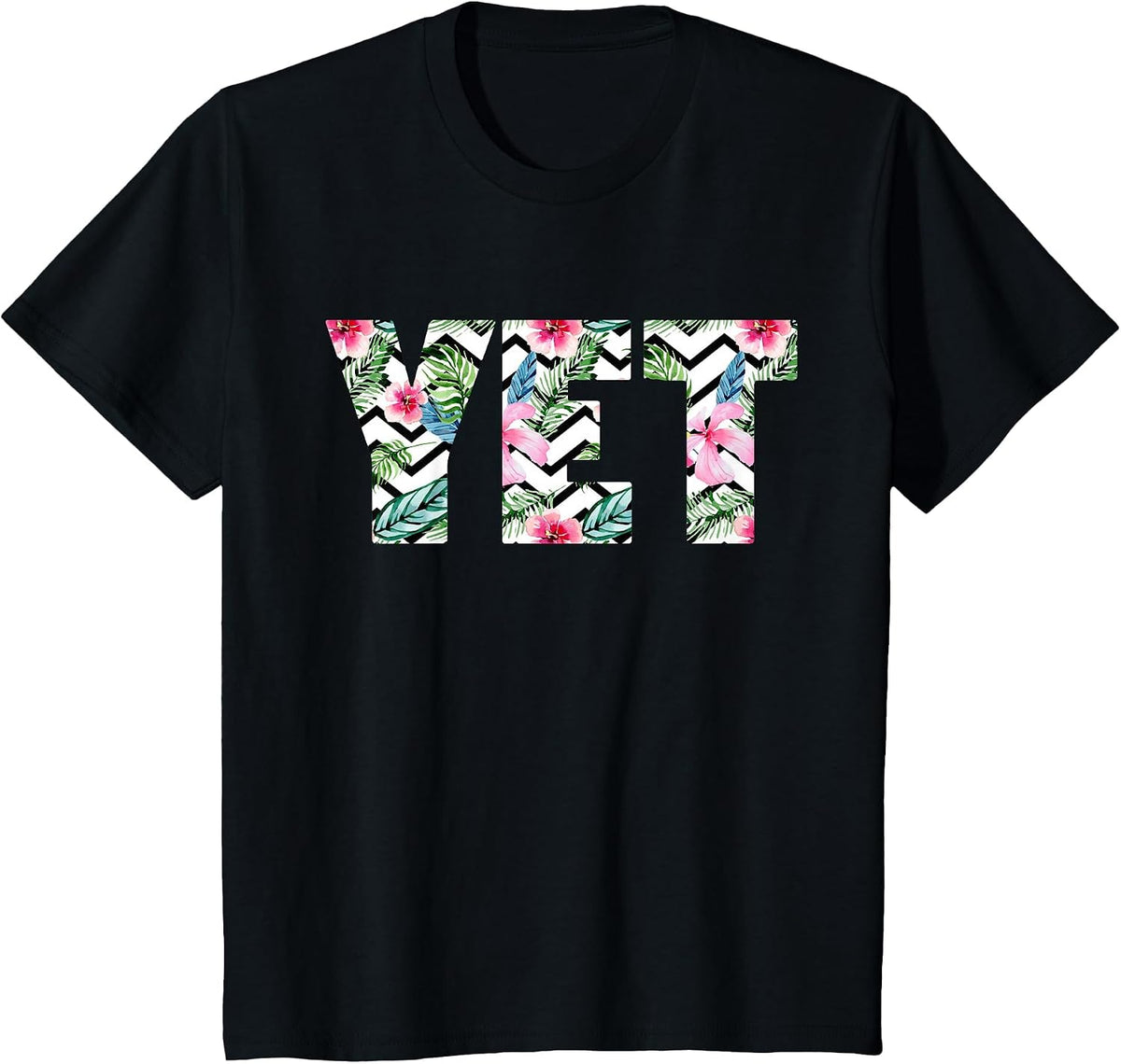Teacher Floral T-Shirt - Growth Mindset Power of Yet Shirt T-Shirt - Black