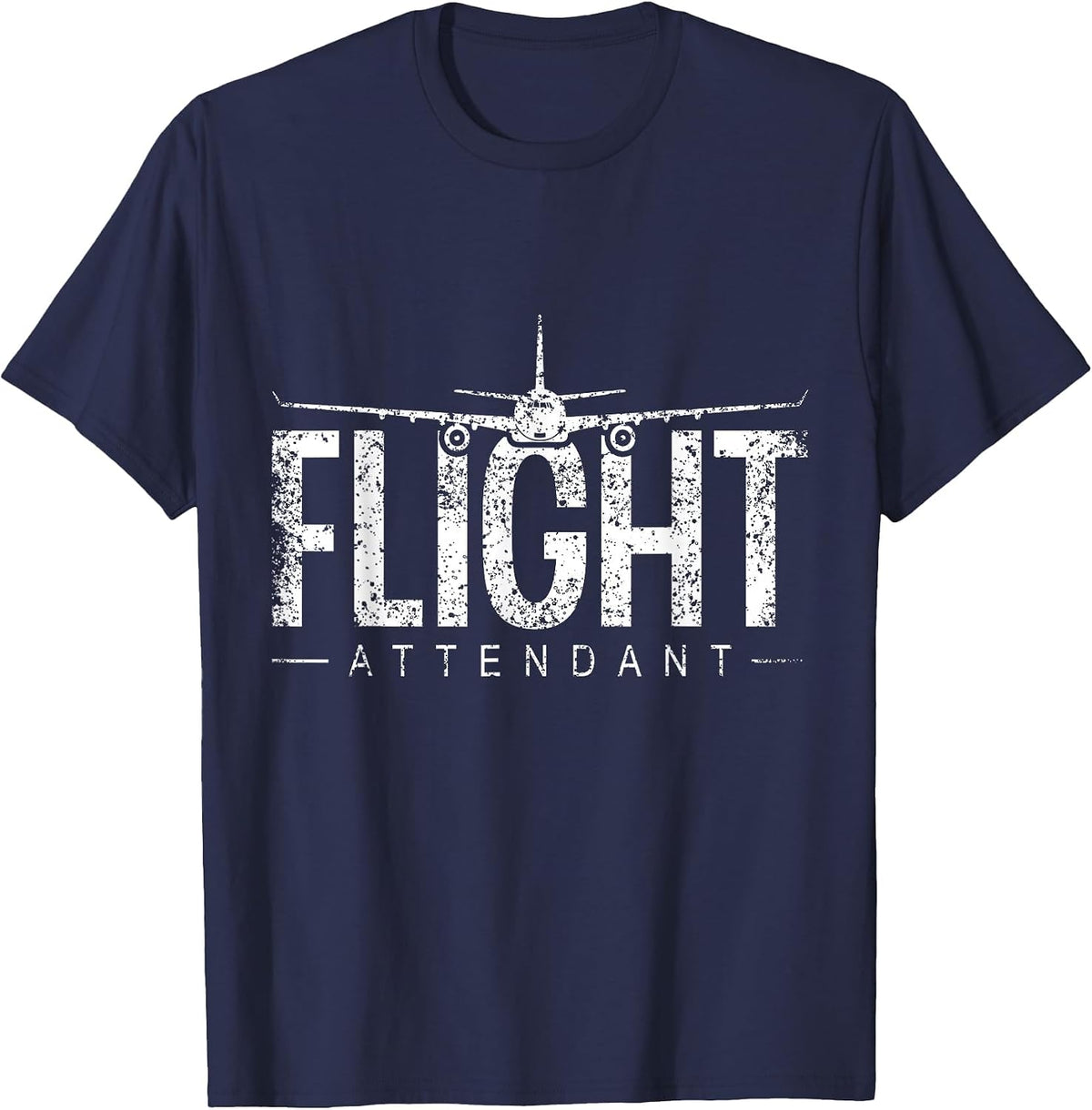 Flight Attendant Cabin Crew Stewardess Flight Attendant T-Shirt - Navy Blue
