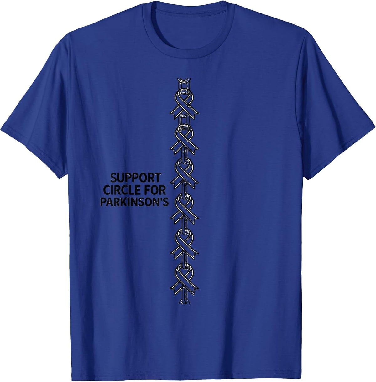 Support Circle For Parkinson's Awareness Support Squad T-Shirt - Royal Blue