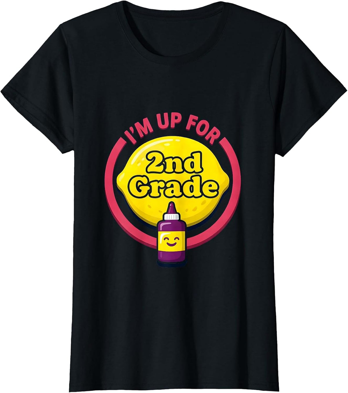 I’m Up For 2nd Grade Funny Back To School Kids First Day T-Shirt - Black