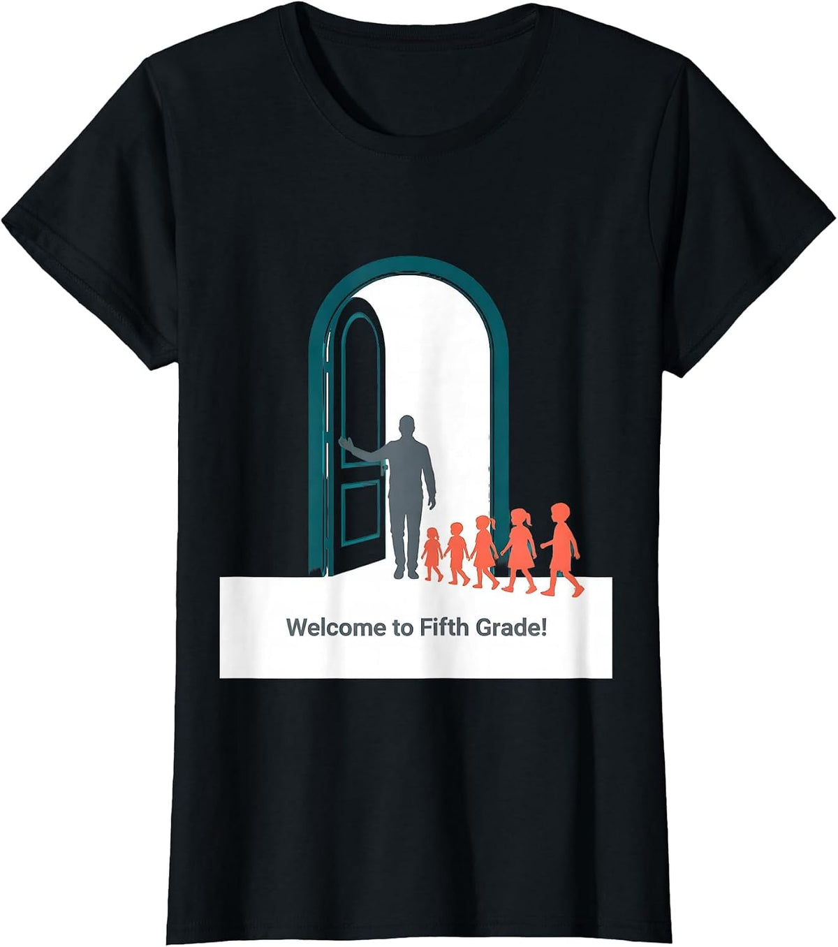 Women's Welcome to Fifth Grade! Playful Teacher Back to School T-Shirt - Black