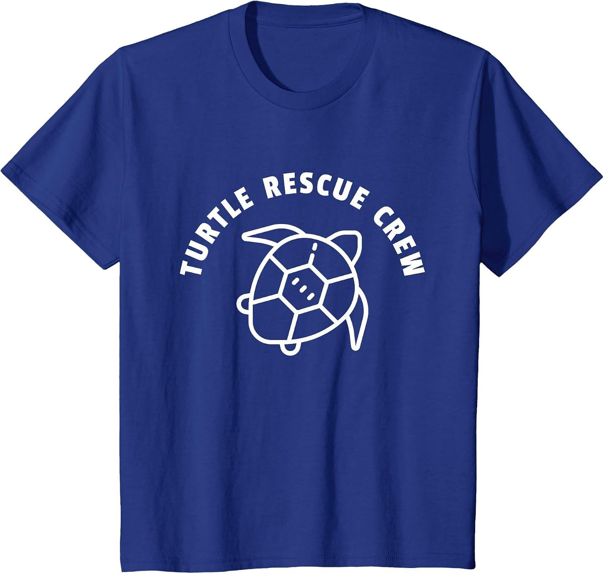 Turtle Rescue Crew Quote - Sea Turtle Graphic T-Shirt - Royal Blue