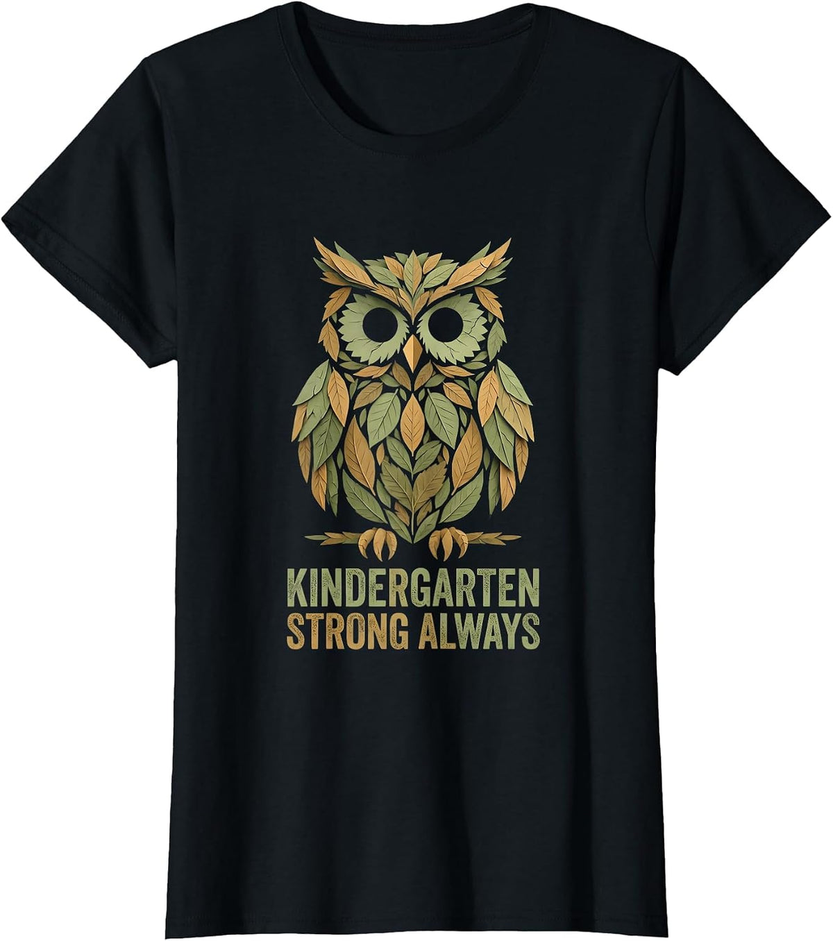 Kindergarten Strong Always Teacher Design T-Shirt - Black