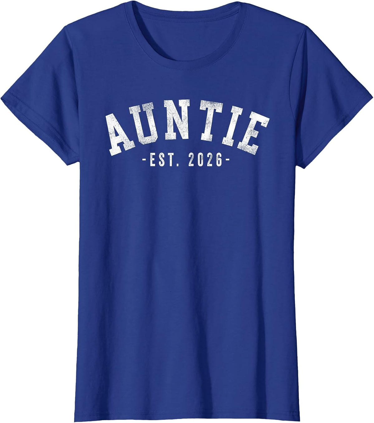 Auntie 2026 Classic Bold Font T-Shirt - Royal Blue