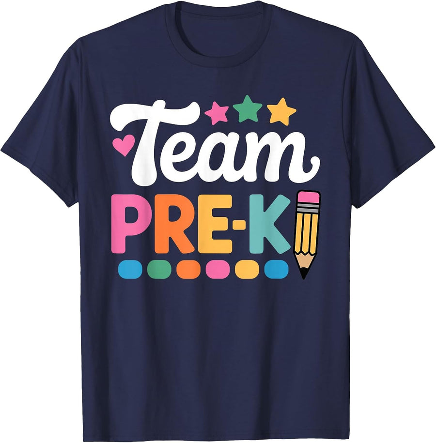 Cute Pre-K Design for Men Women Kindergarten Pre-K Teacher T-Shirt - Navy Blue