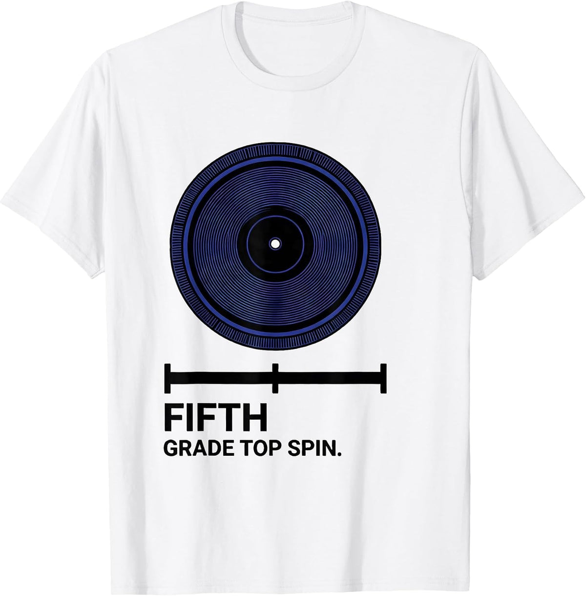 Men's Fifth Grade Top Spin Retro Teacher Student Back To School T-Shirt - White